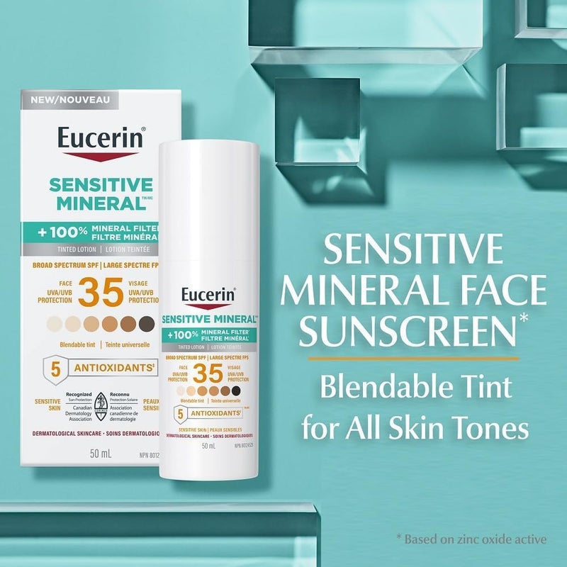 Eucerin Tinted Mineral Face Sunscreen SPF 35, 50 mL