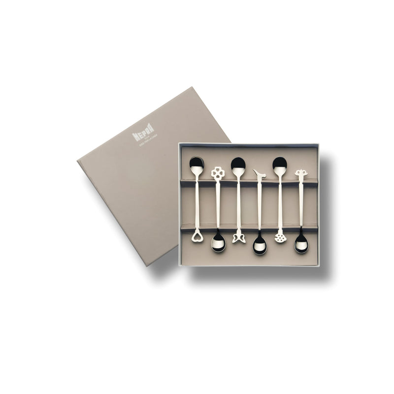 Mepra - Set de 6 cuillères à espresso Evento finition miroir