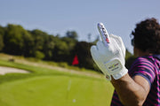 Nice Shot The Bird white left-hand golf glove – left-hand glove worn on the golf course