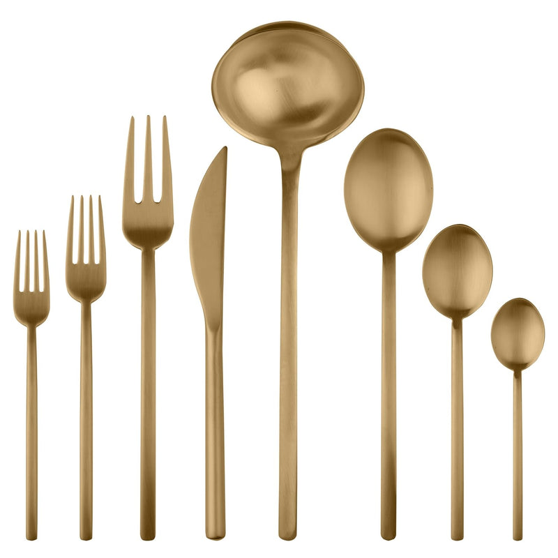 Mepra - Due Ice Gold - 43-Piece Flatware Set