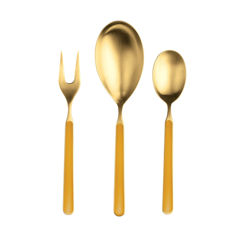 Mepra - Fantasia Ice Gold Mustard - Ensemble de service 3 pièces