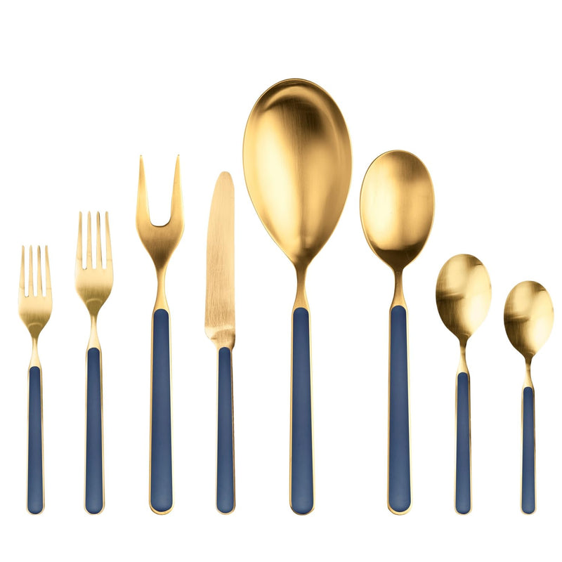 Mepra - Fantasia Ice Gold Cobalt - 43-Piece Flatware Set