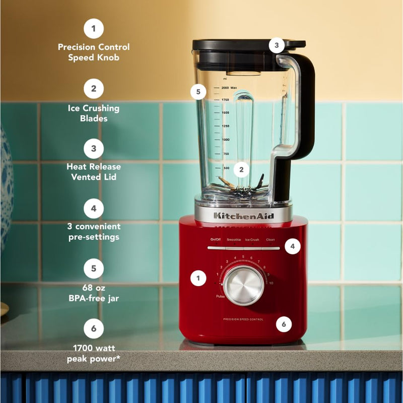 KitchenAid - Pure Power KSB2072ER - Countertop Blender - Empire Red