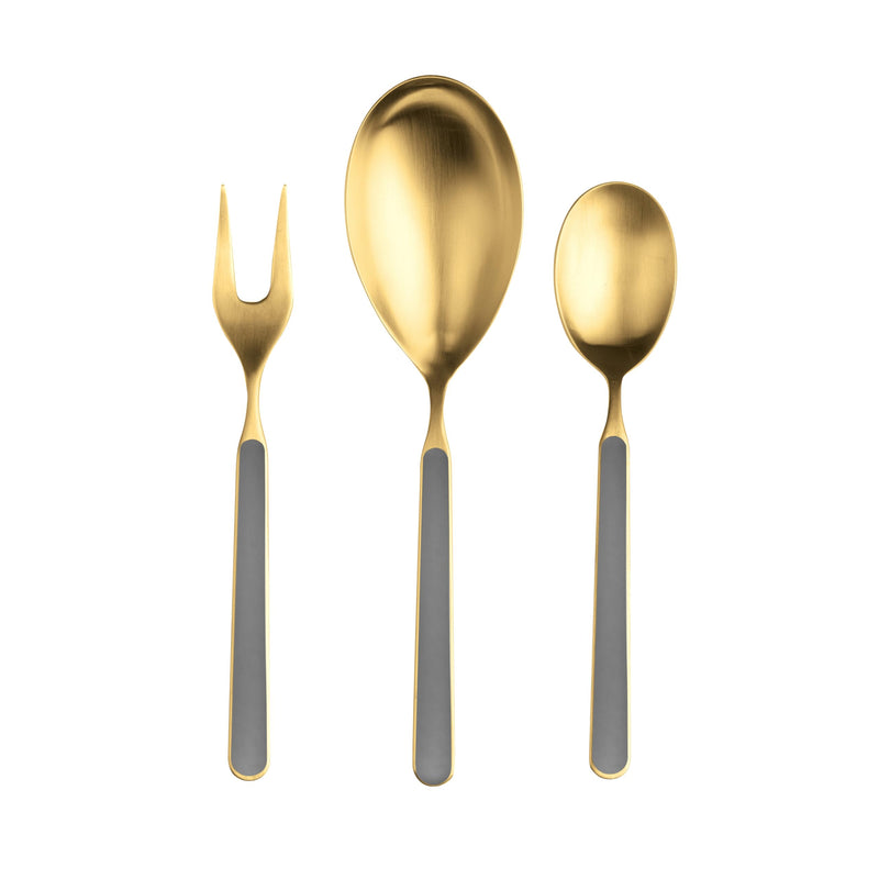 Mepra - Fantasia Ice Gold Vicuna - Set de service 3 pièces