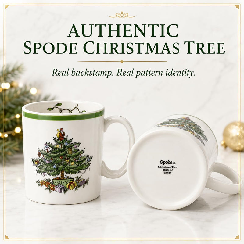 Spode - Christmas Tree - Mug - Set of 4 | 9 oz / 266 mL
