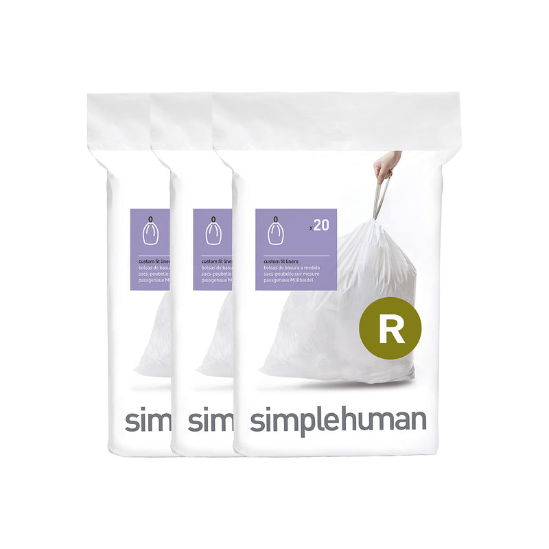 simplehuman Code R Trash Liners CW0253, 10 L, 60 Count