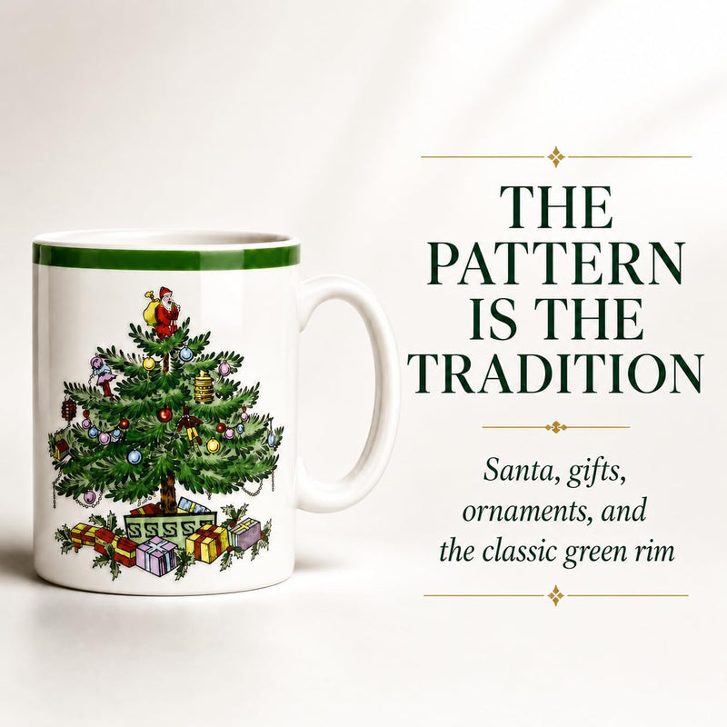 Spode - Christmas Tree - Mug - Set of 4 | 9 oz / 266 mL