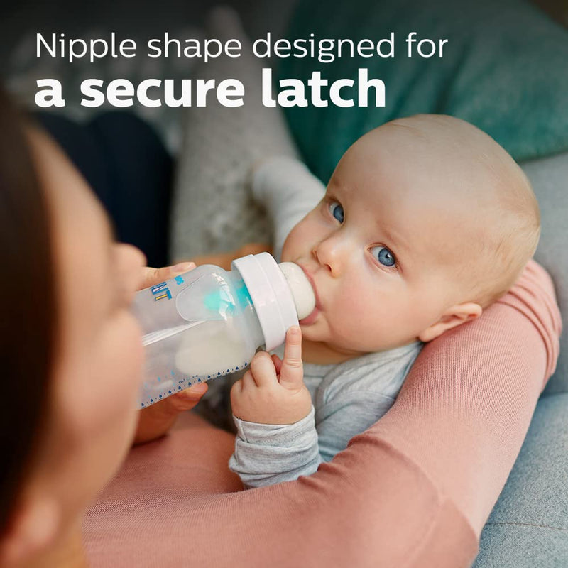 Philips Avent Anti-Colic AirFree Bottle SCY703/03, 9 oz., Medium Flow
