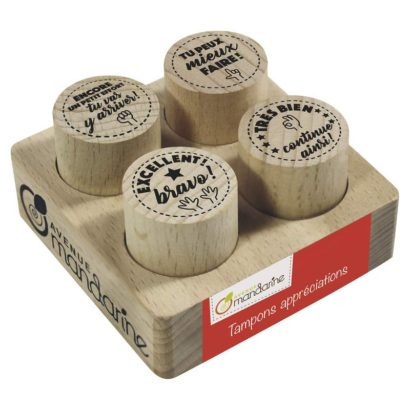 Avenue Mandarine - Tampons d'appréciation (Lot de 4)