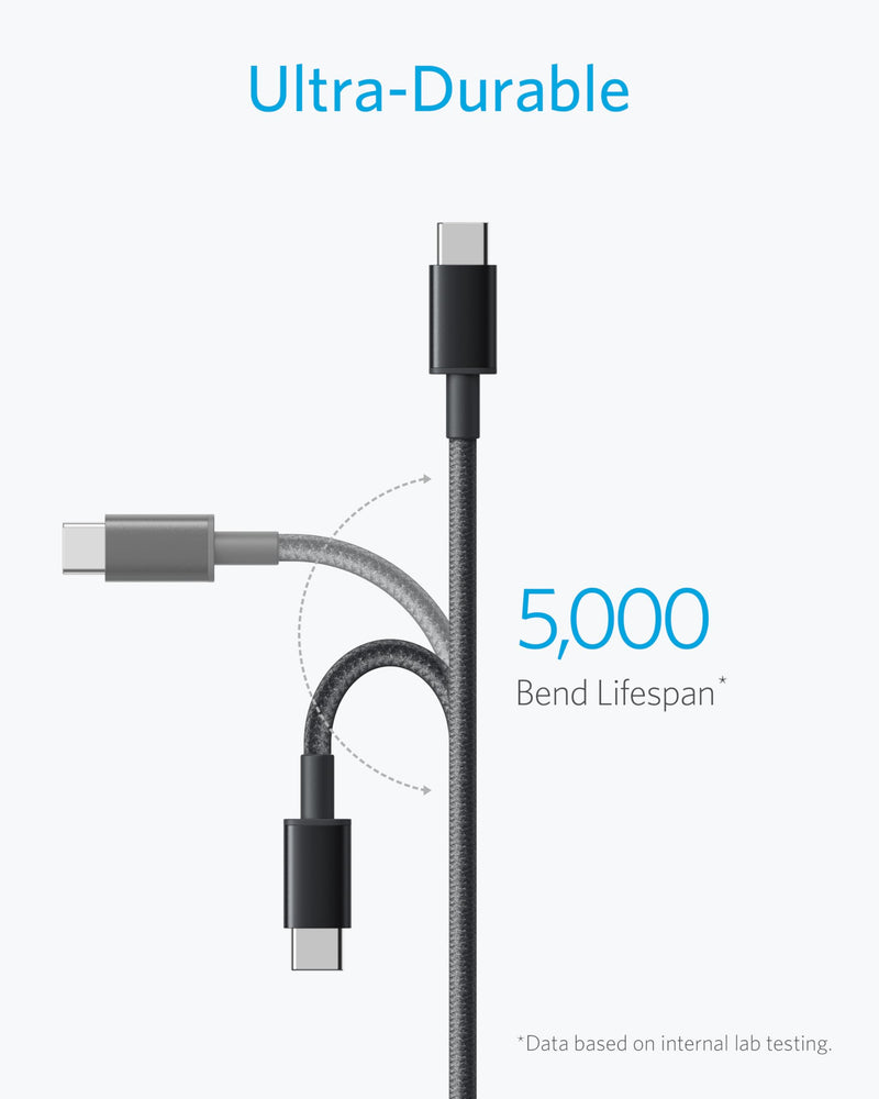 Anker - A8173 - Braided USB-A to USB-C Cable - 5-Pack | 6 ft / 1.8 m