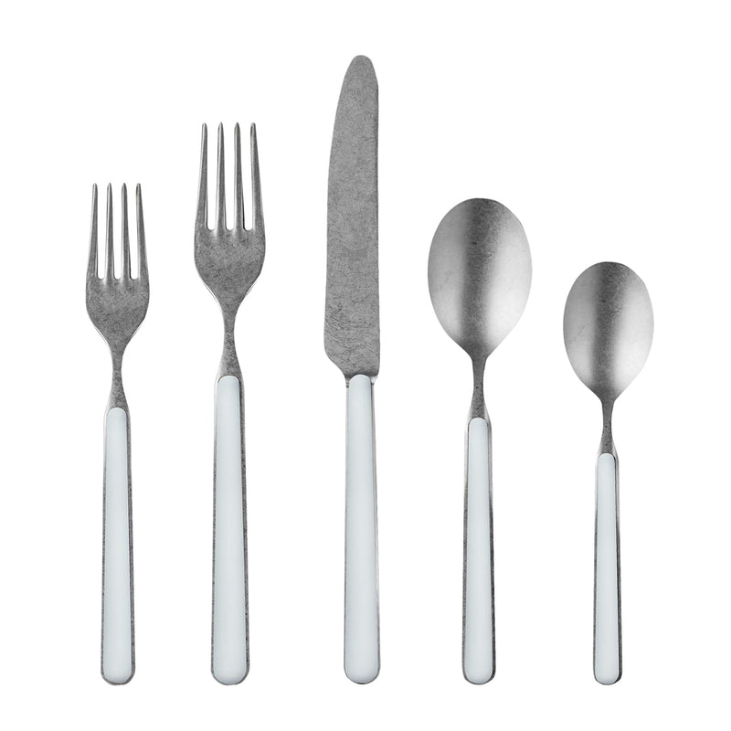 Mepra - Fantasia Pewter Light Blue - 5-Piece Flatware Set