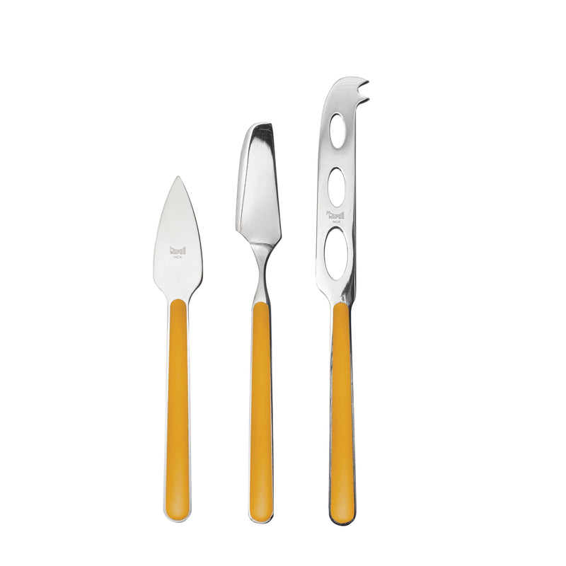 Mepra - Fantasia Mustard - 3-Piece Cheese Knife Set