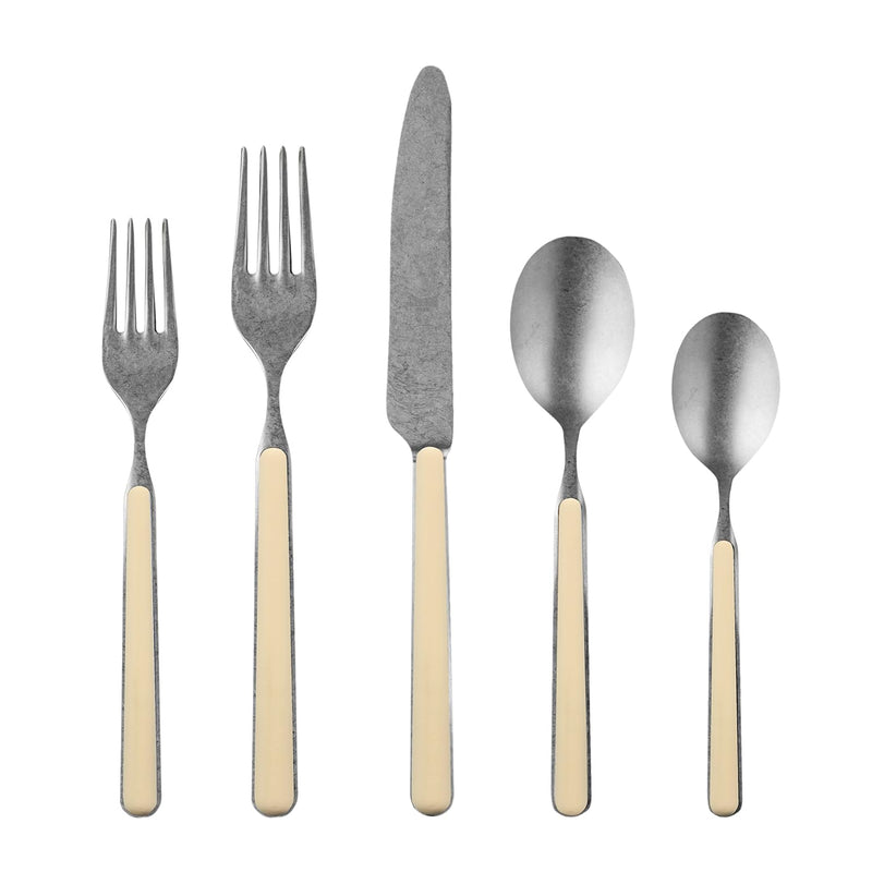 Mepra - Fantasia Pewter Sesame - 20-Piece Flatware Set