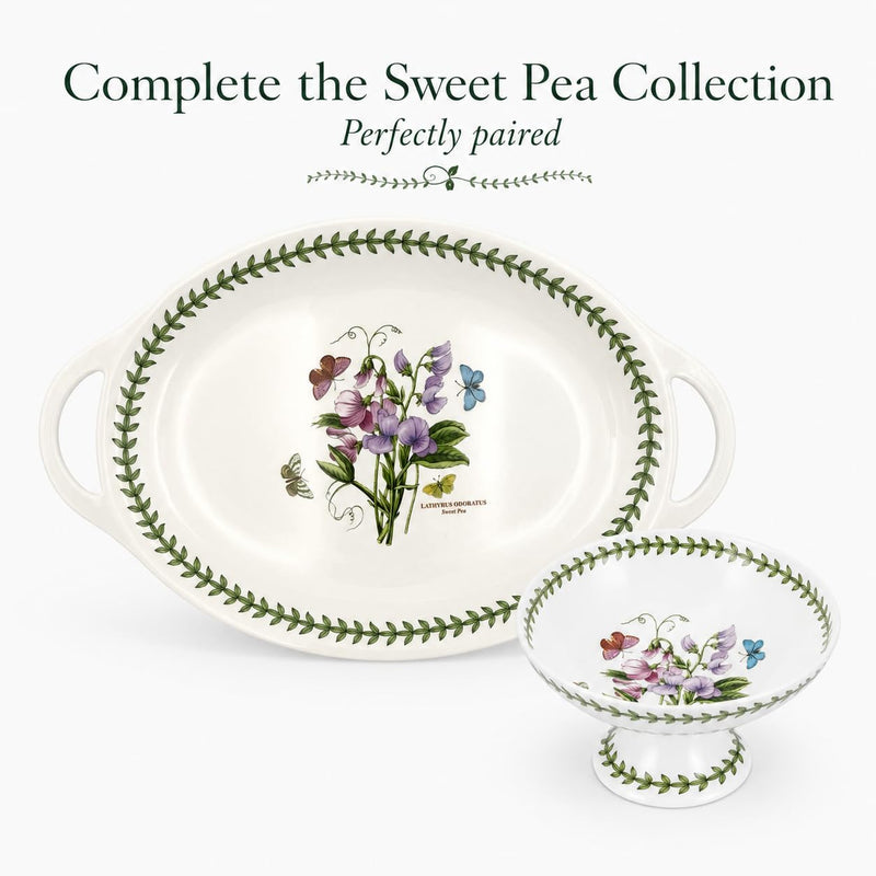 Portmeirion - Botanic Garden - Oval Handled Platter | 18 × 11.75 in / 45.7 × 29.8 cm