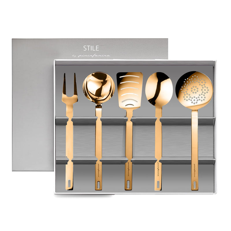 Mepra - Stile Gold - Set de 5 ustensiles de cuisine