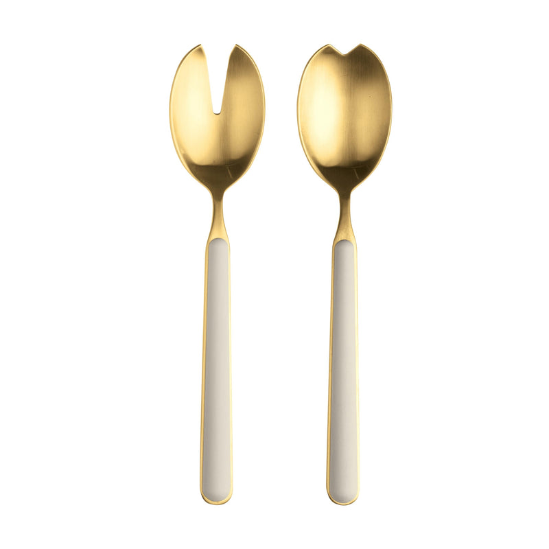 Mepra - Fantasia Ice Gold Salad Turtle-Dove - 2-Piece Serving Set