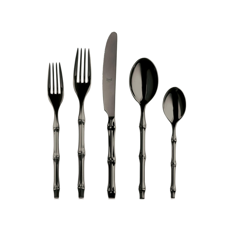 Mepra - Bali Black Gold - 5-Piece Flatware Set
