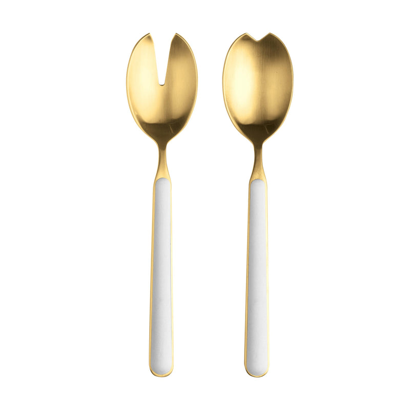 Mepra - Fantasia Ice Gold Salad Porcelain - 2-Piece Serving Set