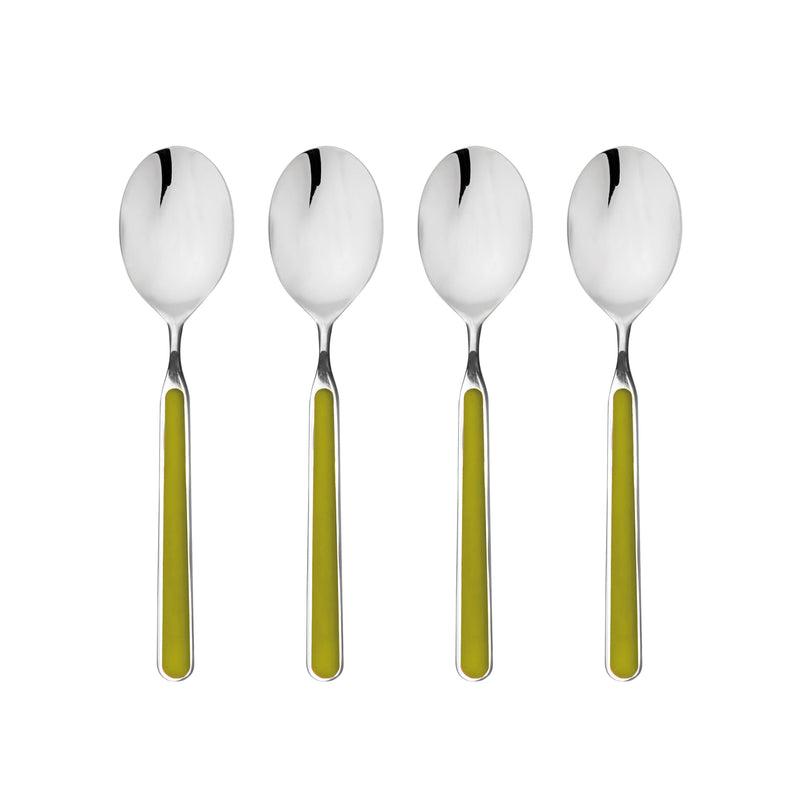 Mepra - Fantasia American Olive-Green - 4-Piece Coffee Spoon Set