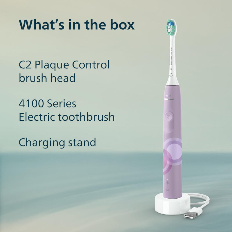Philips Sonicare 4100 Electric Toothbrush HX3689/24, Lush Lilac