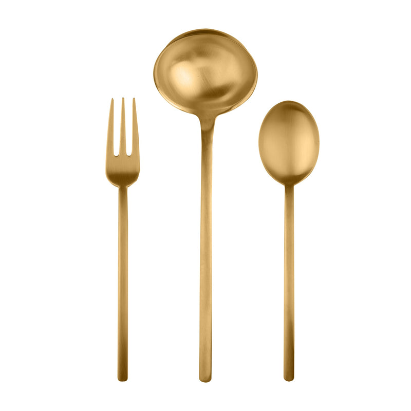 Mepra - Due Ice Gold - Ménagère de service 3 pièces