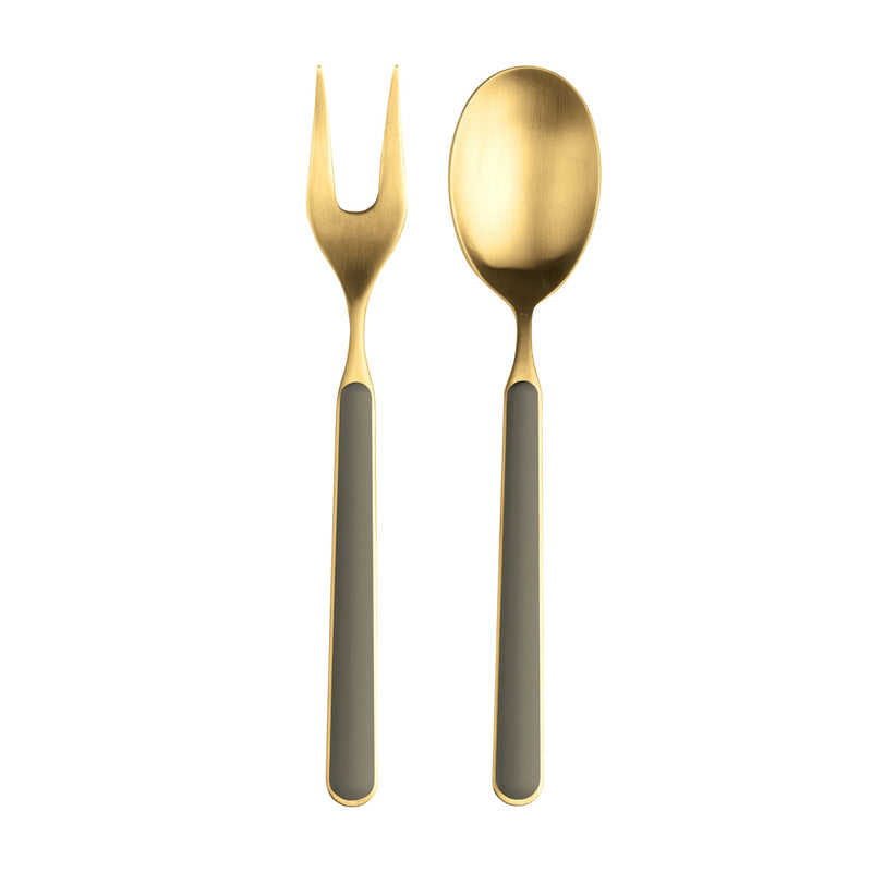 Mepra - Fantasia Ice Gold Vicuna - Ménagère de service 2 pièces