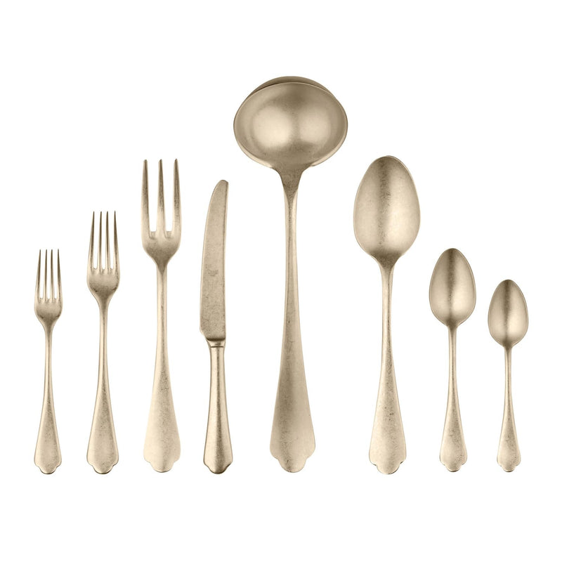 Mepra - Dolce Vita Pewter Champagne - 43-Piece Flatware Set
