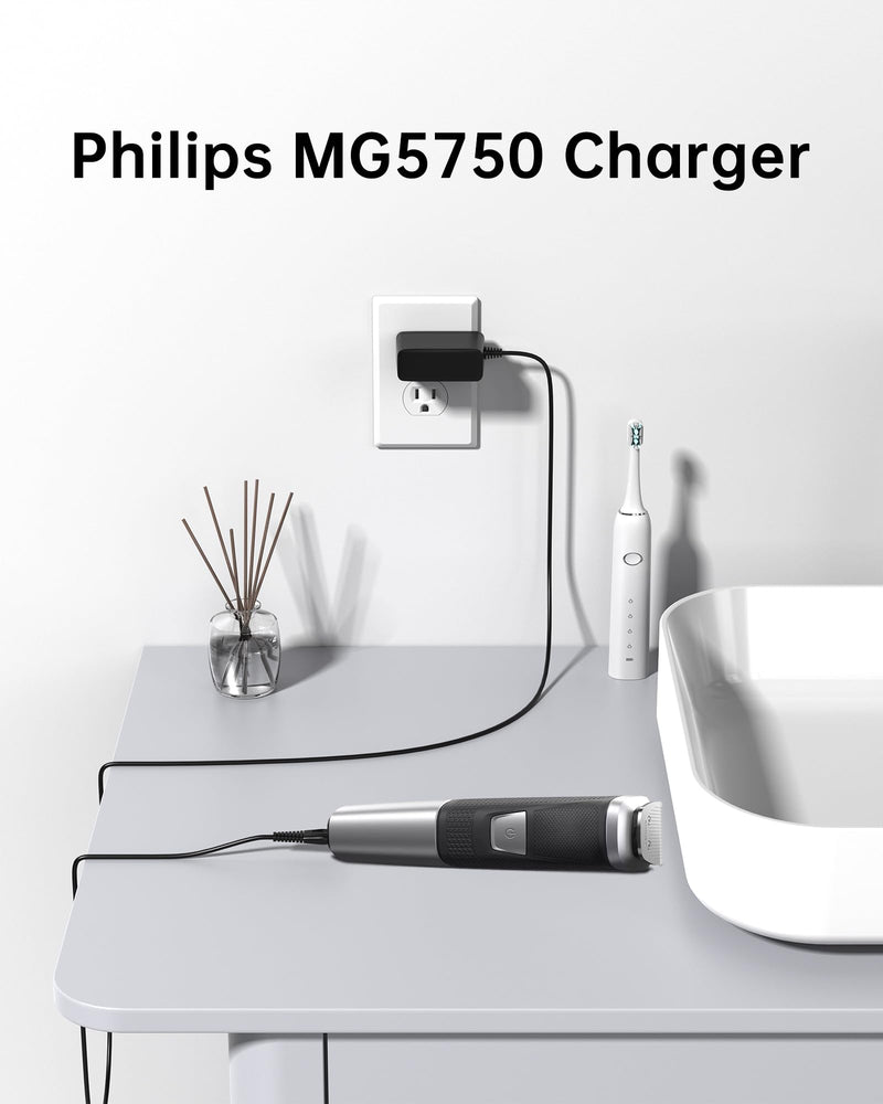 vhbw HQ8505-Compatible Charger for Select Philips Shavers