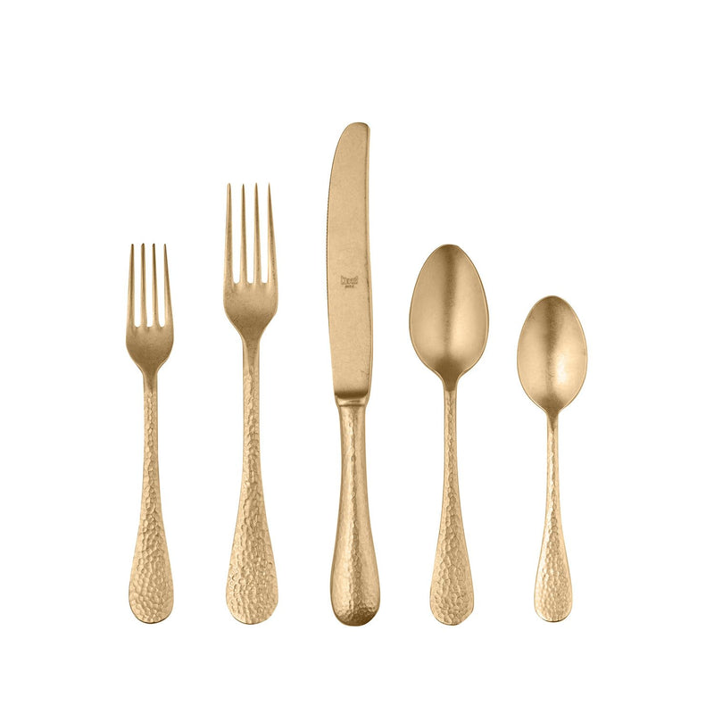 Mepra - Epoque Pewter Gold - 20-Piece Flatware Set