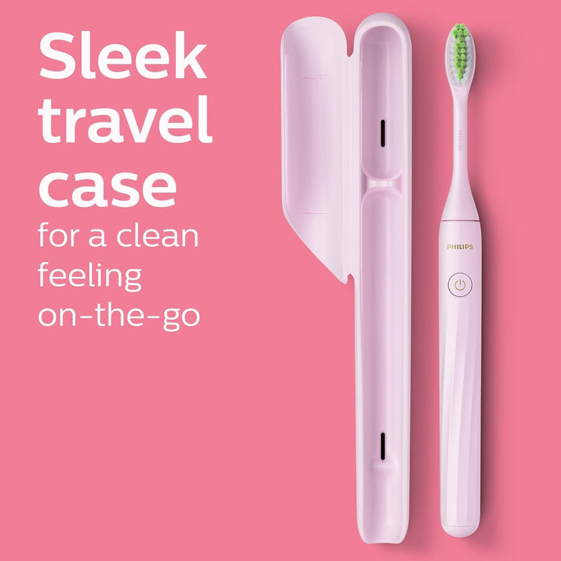 Philips One by Sonicare Battery Toothbrush & Brush Head Bundle BD3003/AZ, Pink