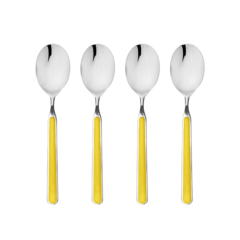 Mepra - Fantasia American Yellow - 4-Piece Coffee Spoon Set