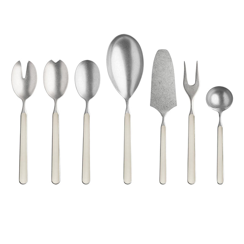 Mepra - Service de table 7 pièces Fantasia Pewter Tourterelle