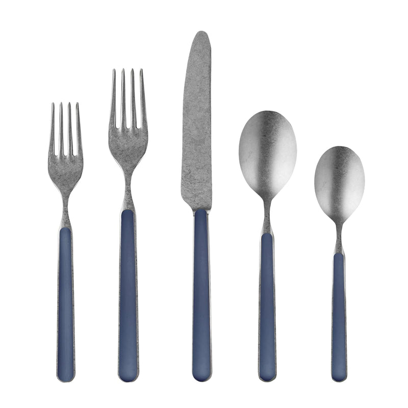 Mepra - Fantasia Pewter Cobalt - 20-Piece Flatware Set