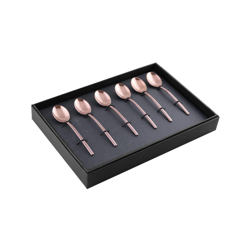 Mepra - Due Bronze - 6-Piece Coffee Spoon Set