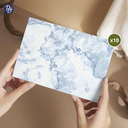 BLANK CARD / BOX (10 CARD, 10 ENV, 10 STICKERS) : BLUE MARBLE