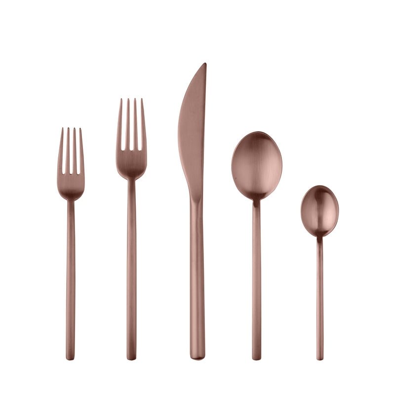 Mepra - Due Ice Bronze - 5-Piece Flatware Set
