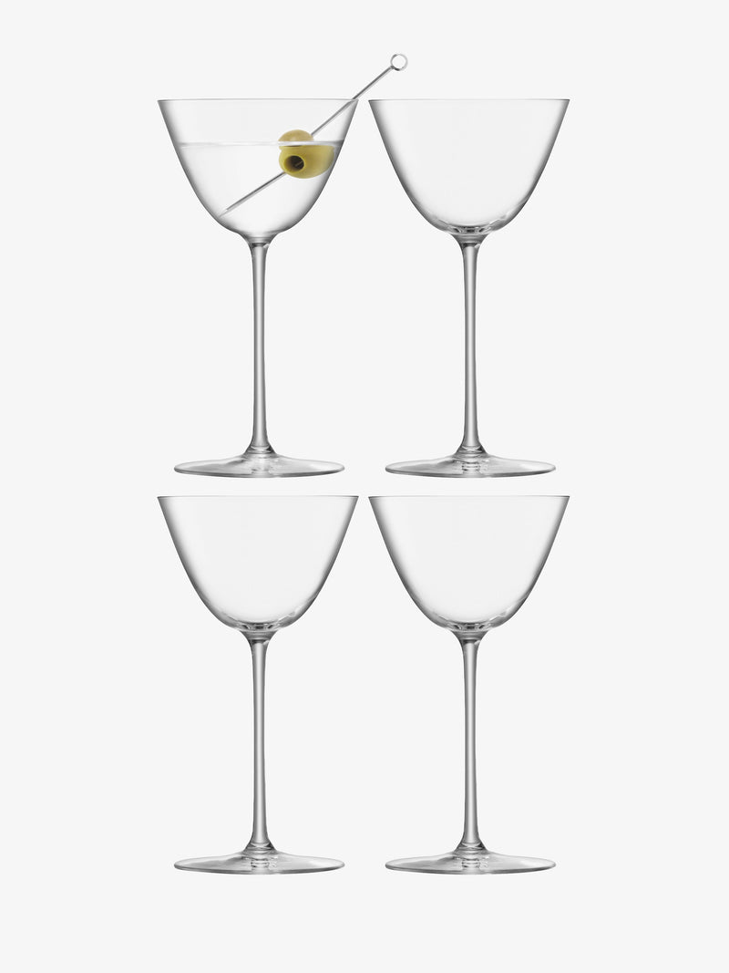 LSA - Borough - Verres à Martini (Lot de 4) | 195 mL