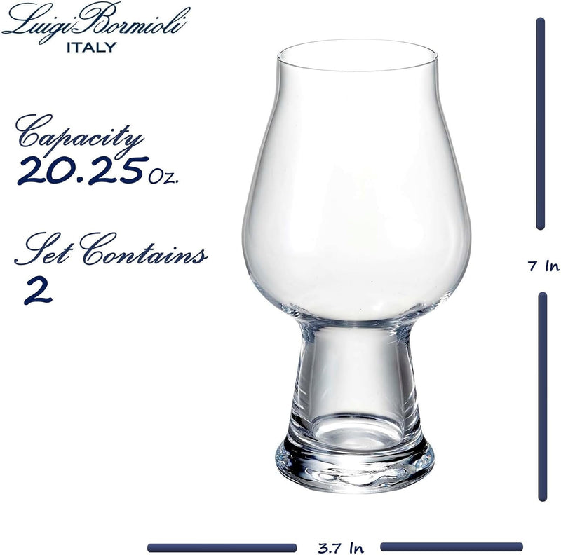Luigi Bormioli – Birrateque Stout Beer Glasses (Set of 2) | 60 cl