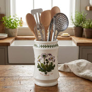 Botanic Garden daisy utensil jar on a kitchen counter