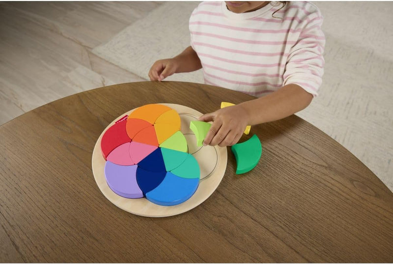 Fisher-Price - Puzzle roue chromatique en bois pour enfants d'âge préscolaire 
