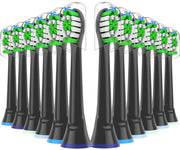 KHBD black replacement brush heads for select Philips Sonicare toothbrushes