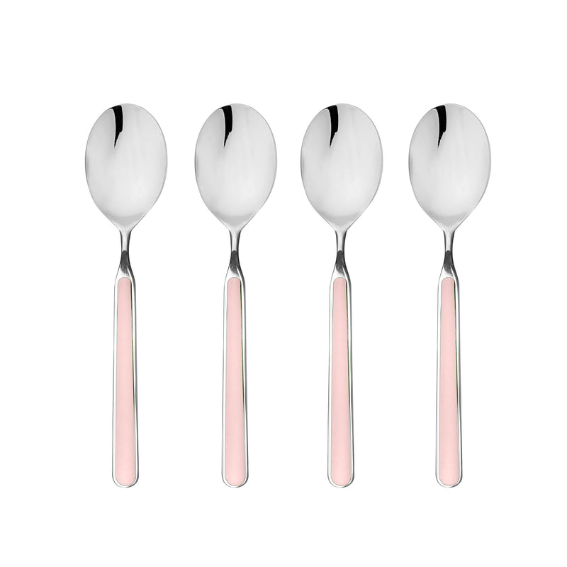 Mepra - Fantasia American Pale Rose - 4-Piece Coffee Spoon Set