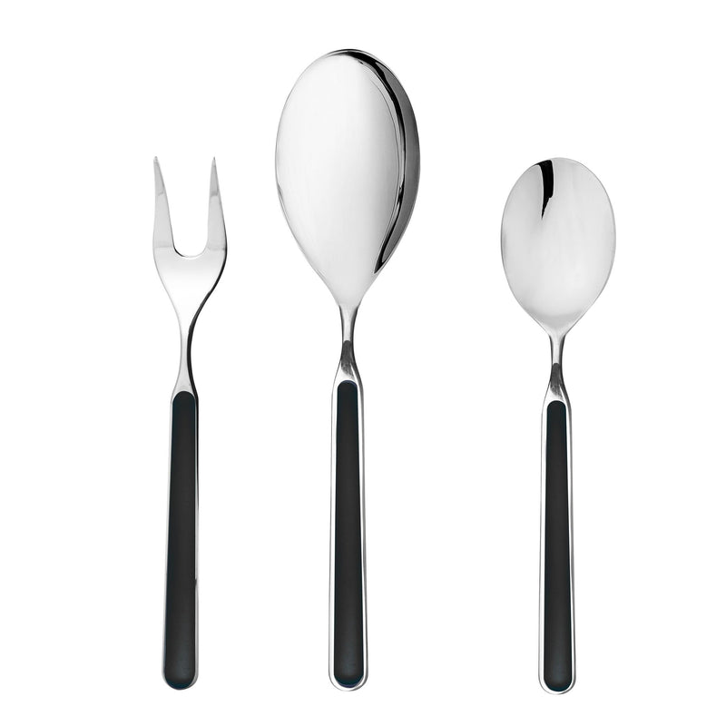 Mepra - Fantasia Black - Ménagère de service 3 pièces