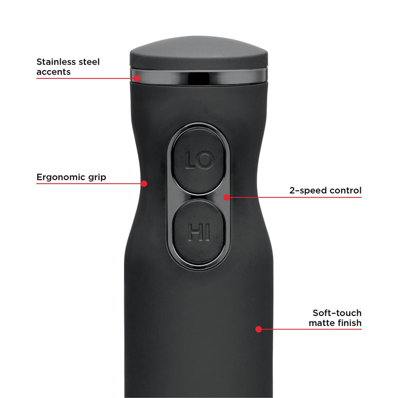 Chefman 300 W Immersion Blender, Black