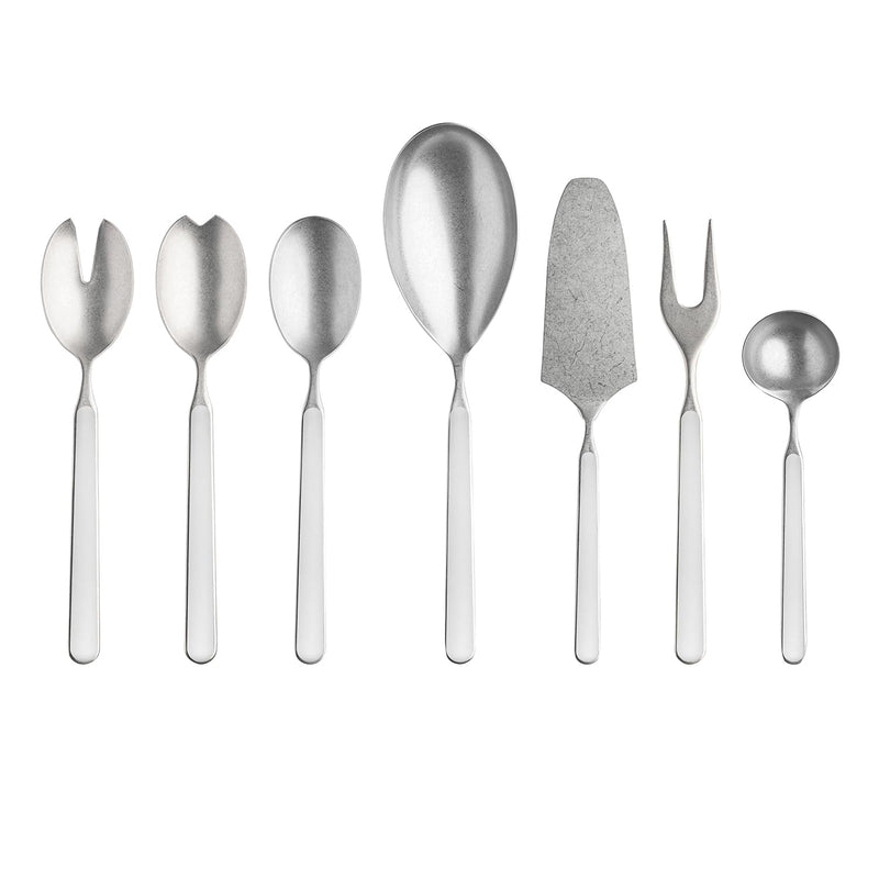 Mepra - Service à servir 7 pièces Fantasia, étain et porcelaine