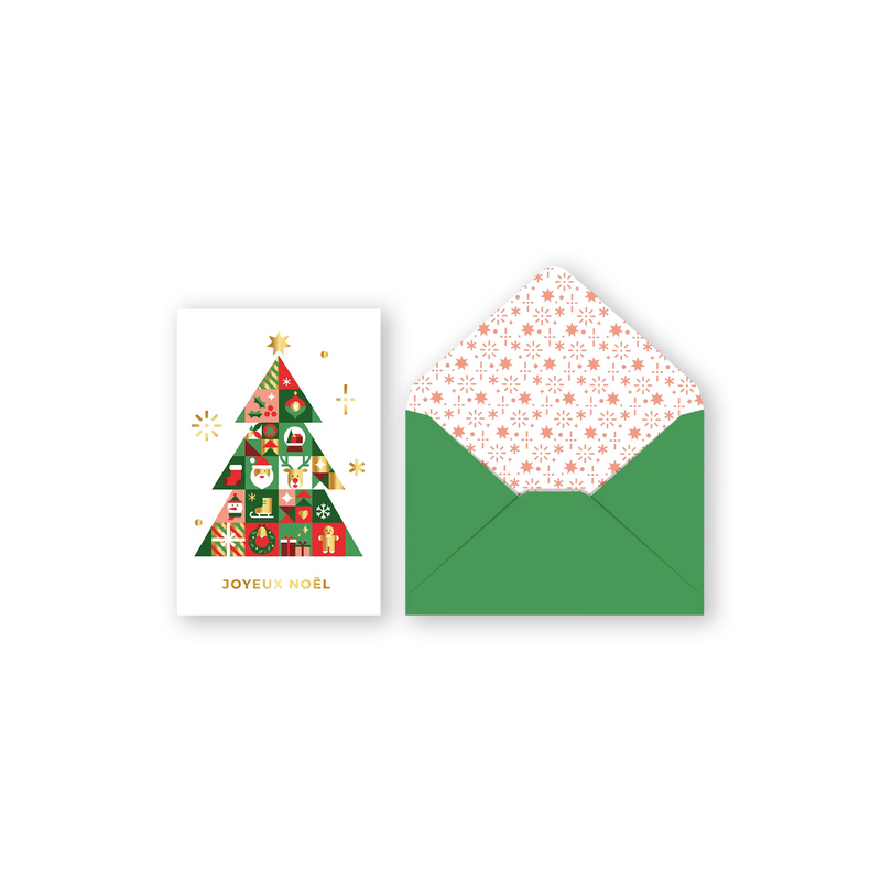 CARTE NOËL MINI IDV./ SAPIN