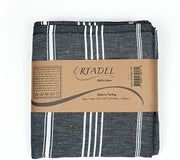 Ortadel Turkish cotton peshtemal towel in Ocean – view 2