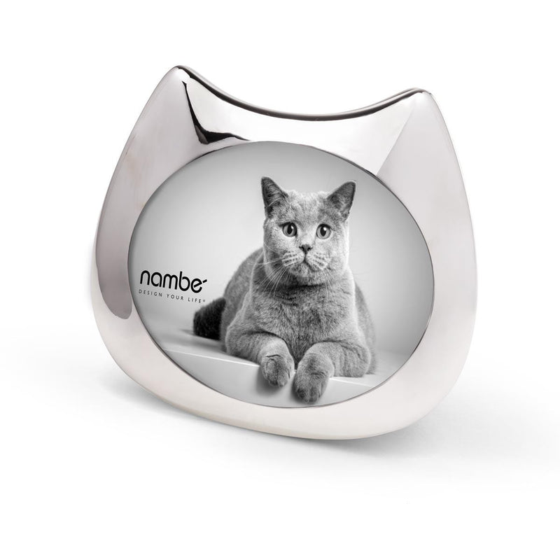 Nambé Cat Photo Frame | 3 x 5 in (7.6 x 12.7 cm) - product view
