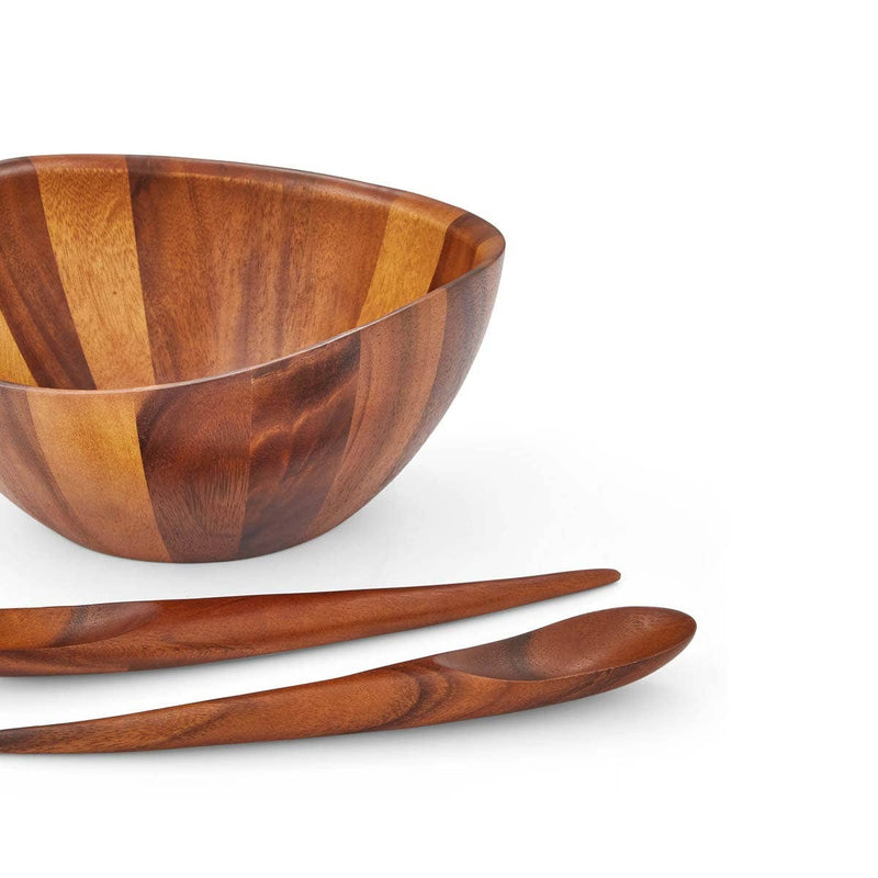 Nambé Harmony 3-Piece Salad Set - design detail.