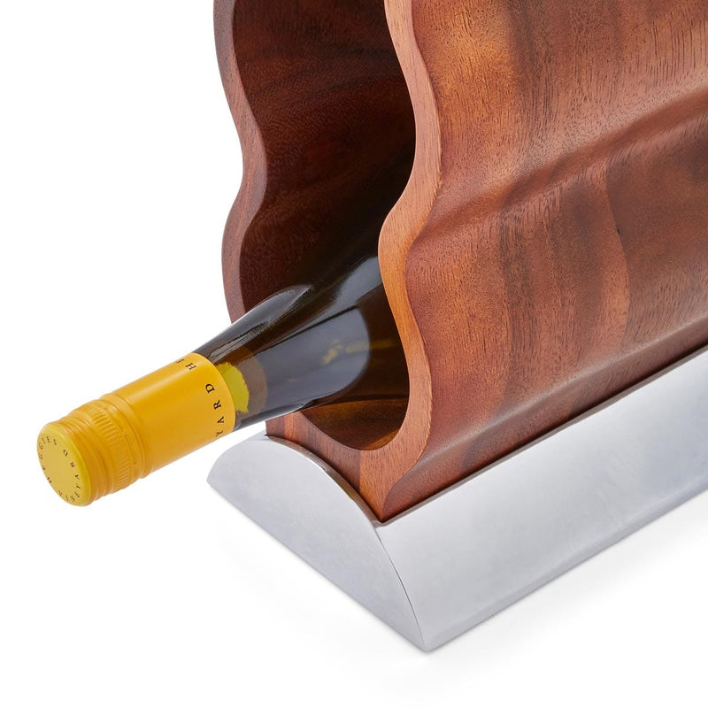 Nambé Curvo Wine Rack - design detail.